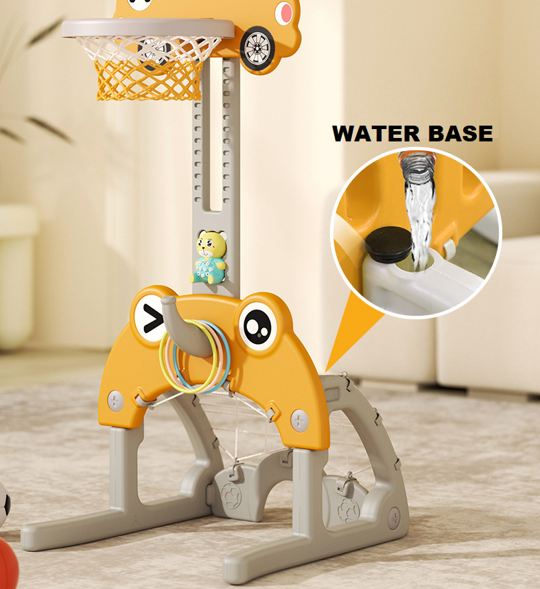 142CM Kids Basketball Hoop Stand Height Adjustable Water Base - White
