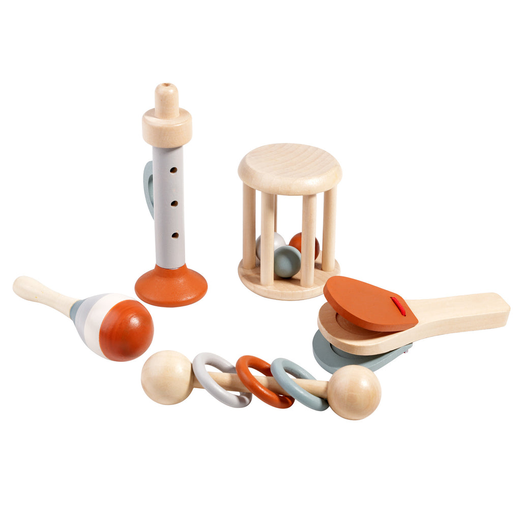 Wooden Cage Bell Baby Rattle Toy