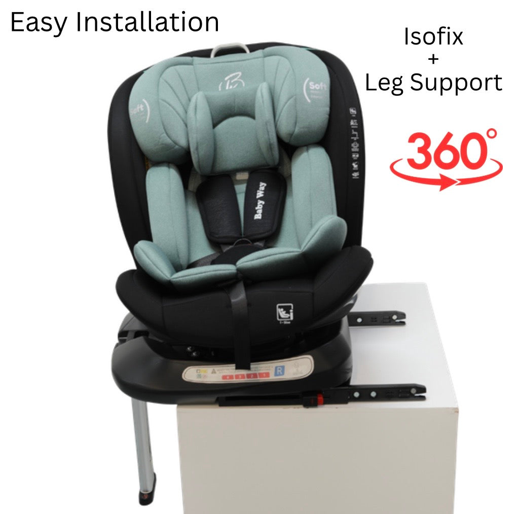 Preorder - SpinGuard Mint i-Size 360 Rotating and Convertible Car Seat with ISOFIX and Support Leg