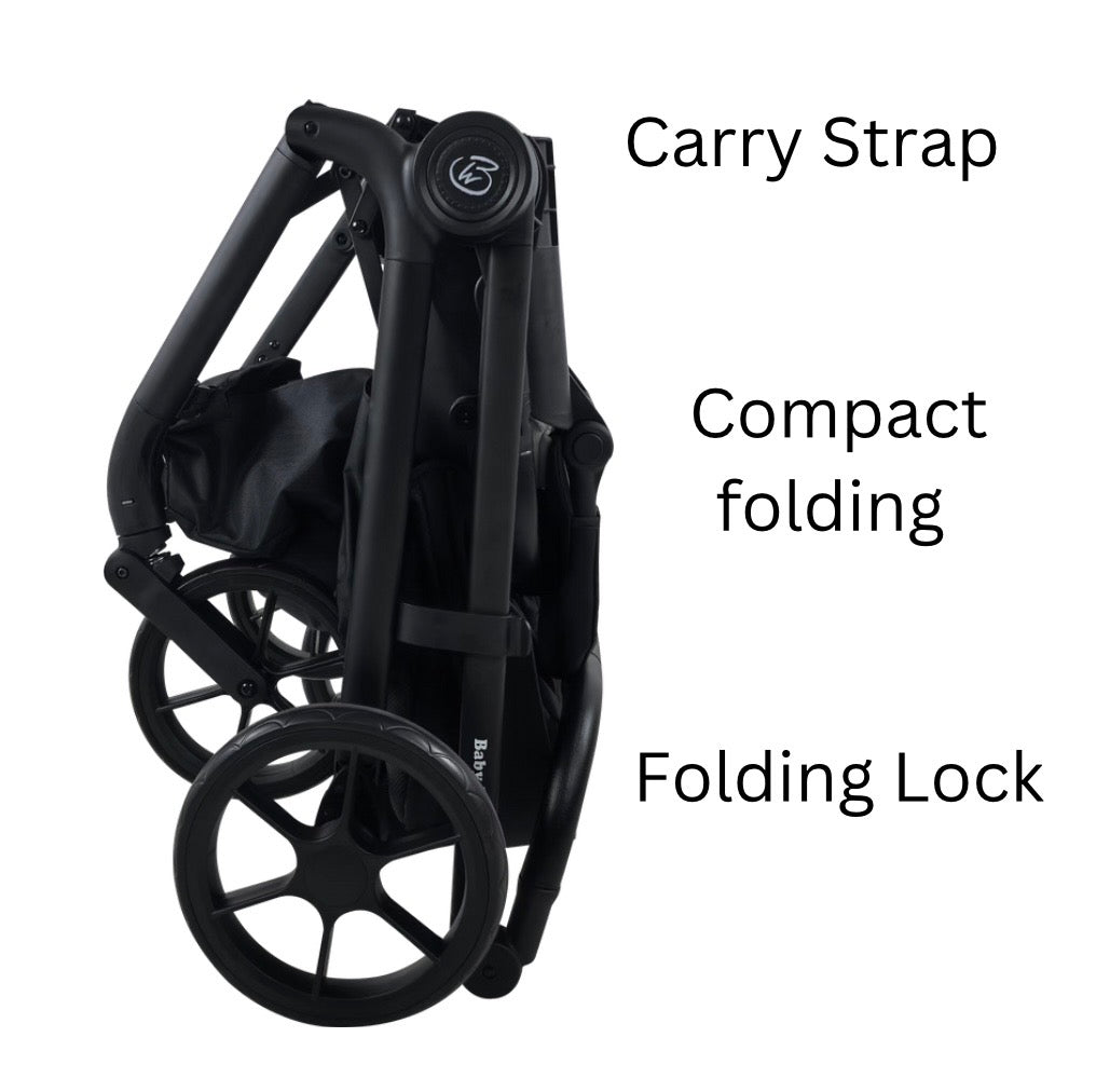 Crown Y Luxury Travel System - Reversible Stroller + Reclining i-Size Capsule + Rotating ISOFIX Base