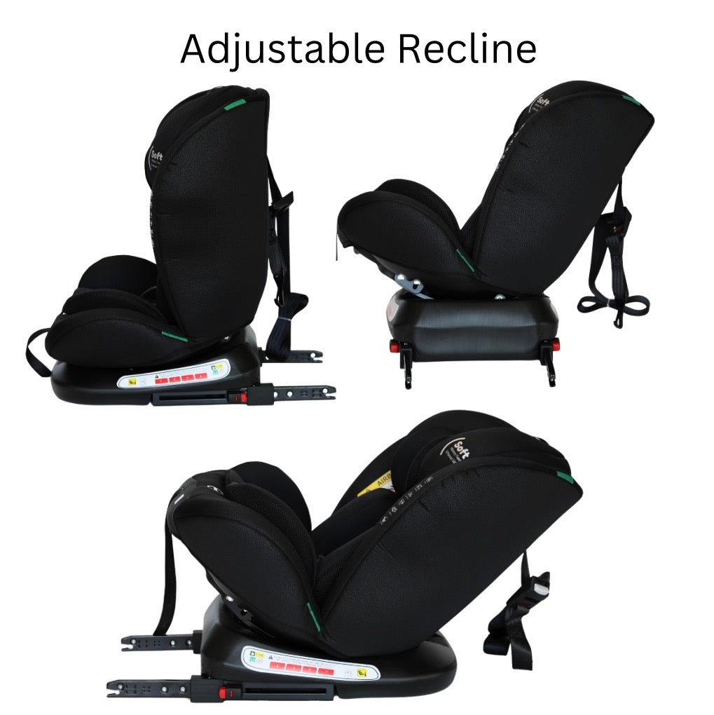 Preorder - All-Rider Midnight 360 Rotating Convertible iSize Car Seat with ISOFIX and Top Tether