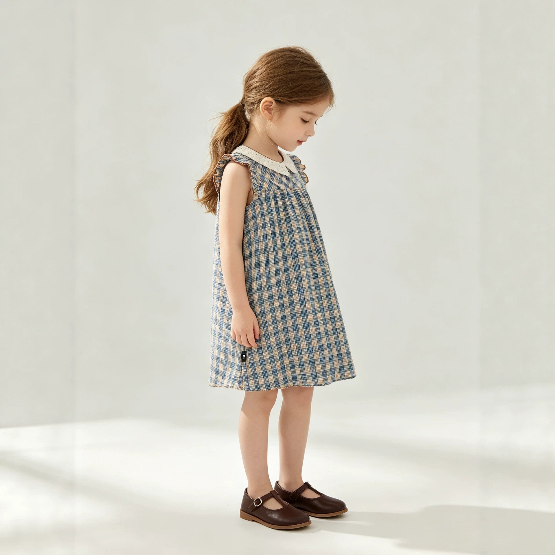 Cute Checkered Dress for Kids