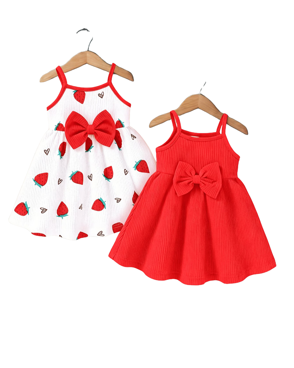 2pcs Princess-Style Camisole Dress with Bow