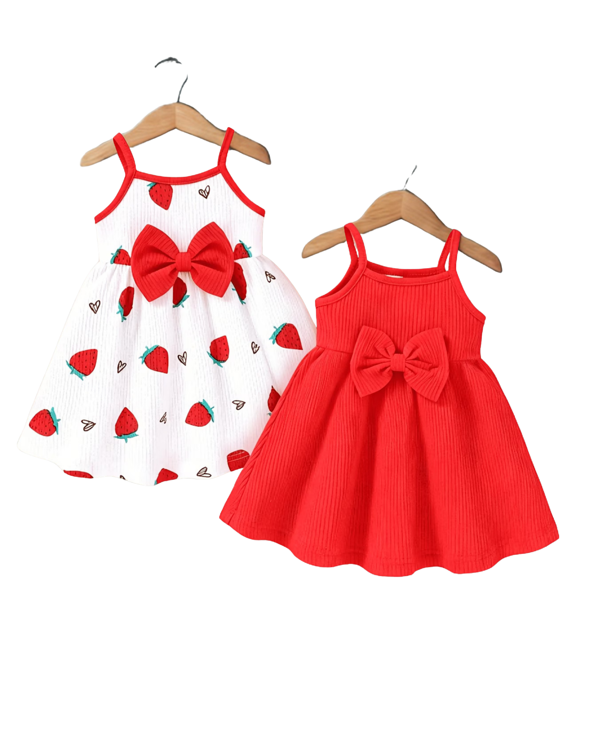 2pcs Princess-Style Camisole Dress with Bow