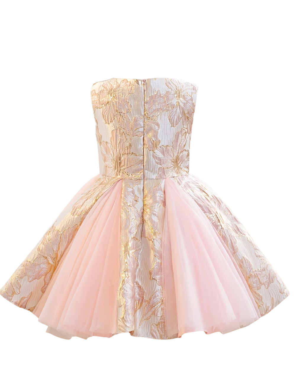Sleeveless Jacquard Fabric Party Dress