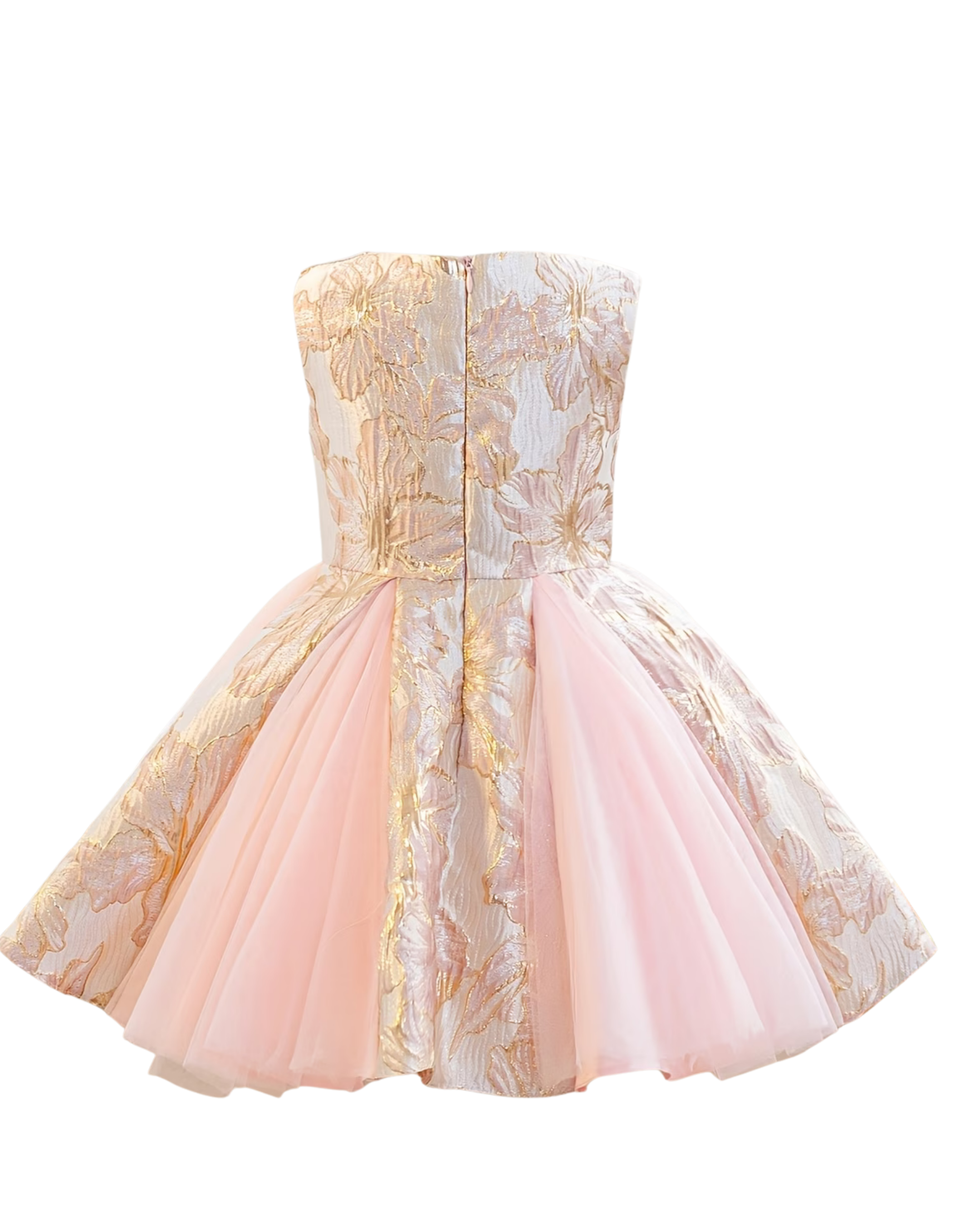 Sleeveless Jacquard Fabric Party Dress
