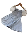 Bubble Sleeve Denim Dress