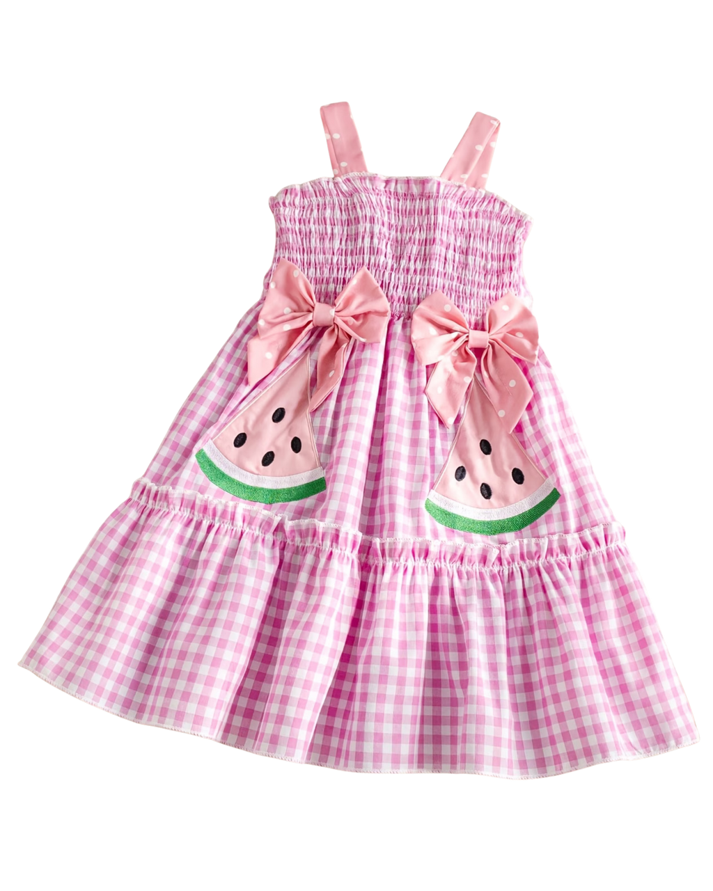 Water Melon Appliqué Embroidery Dress