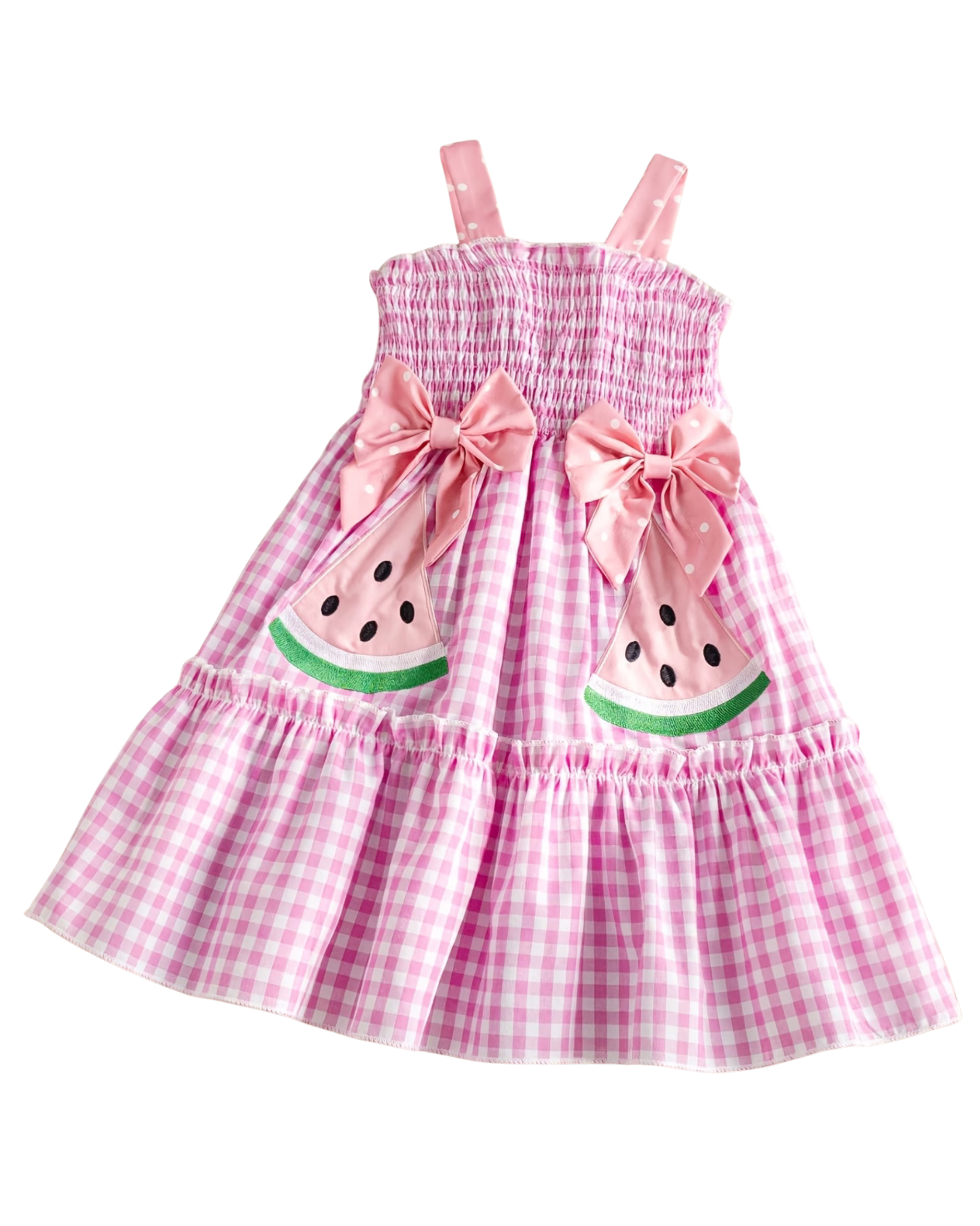 Water Melon Appliqué Embroidery Dress