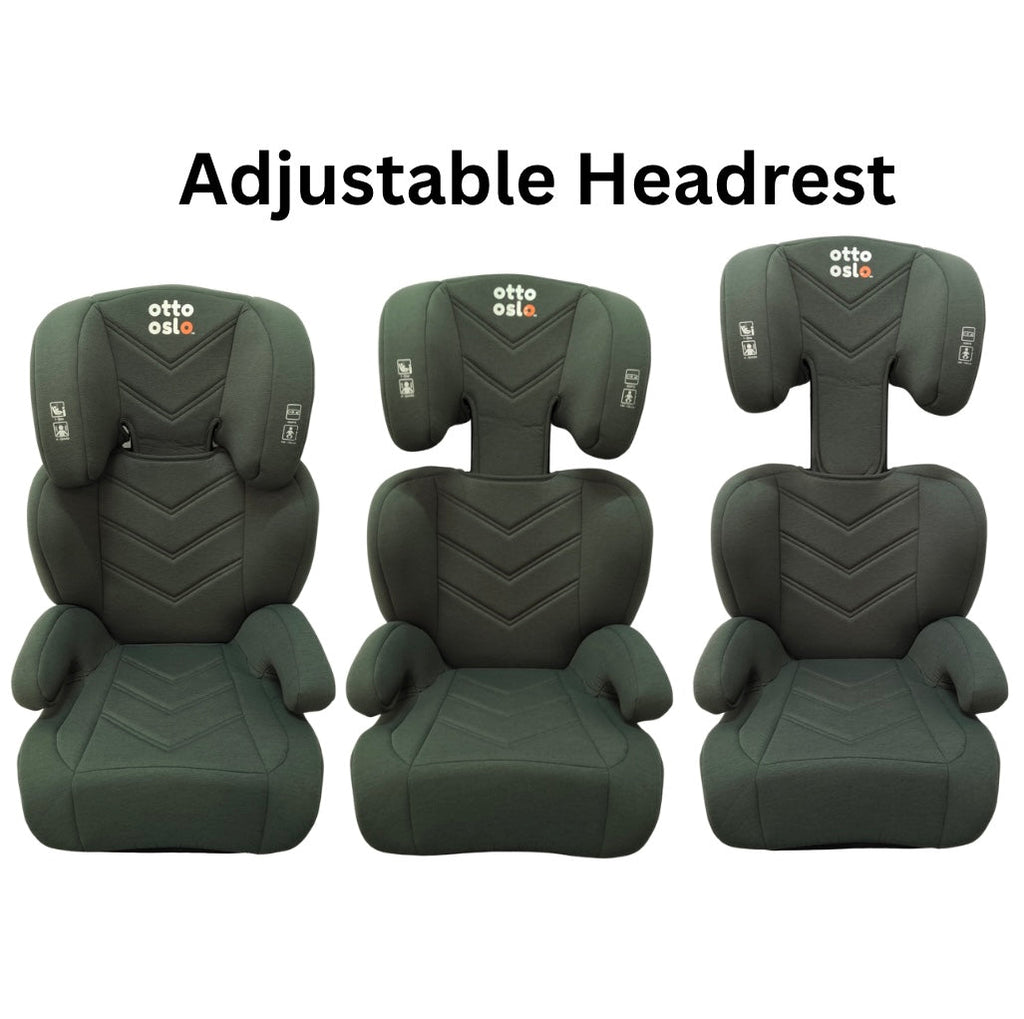 Zen i-Size Booster Car Seat with Isofix and Adjustable Headrest - GREEN