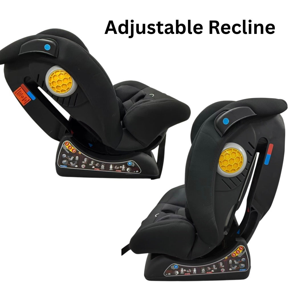 SmoothSwitch Convertible Reclining Car Seat for 0-12 years - BLACK