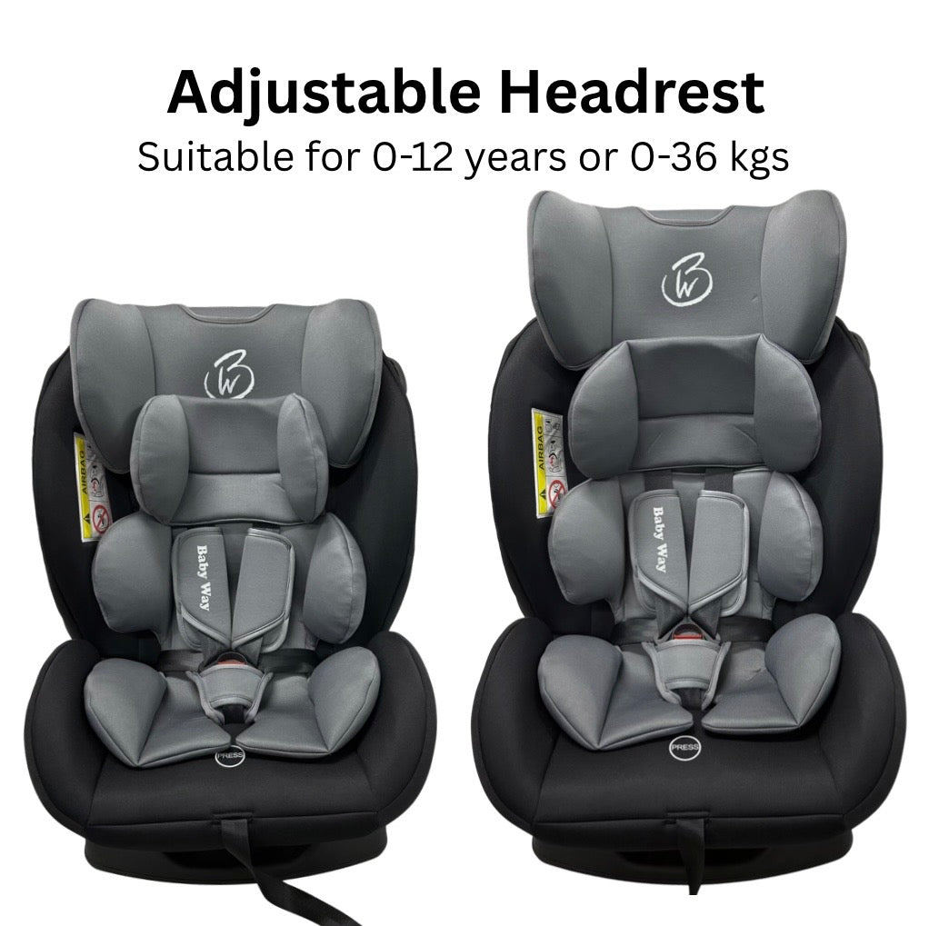 SmoothSwitch Convertible Reclining Car Seat for 0-12 years - GREY