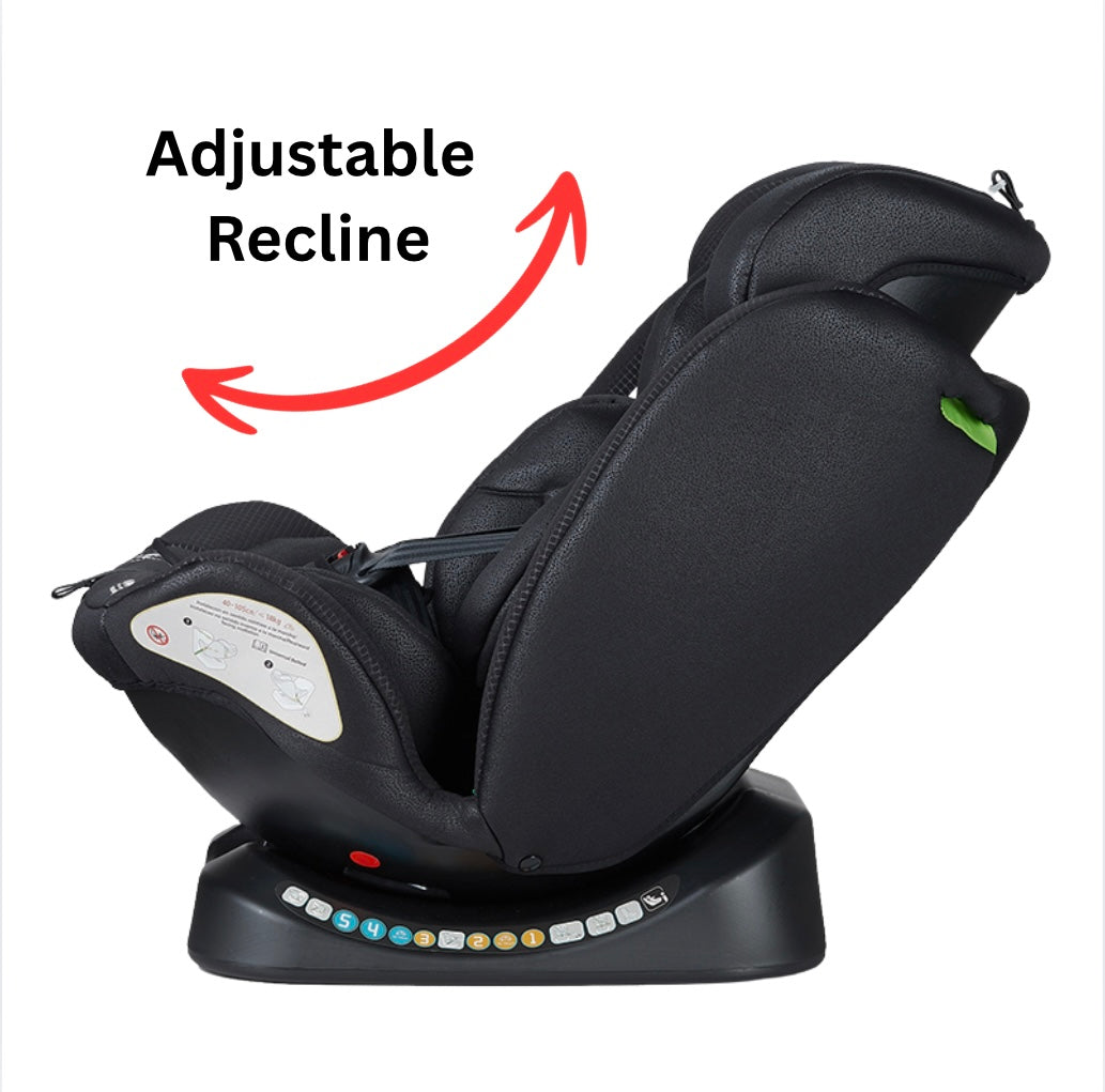 GrowSwitch iSize Convertible Car Seat for 0-12 years - BLACK