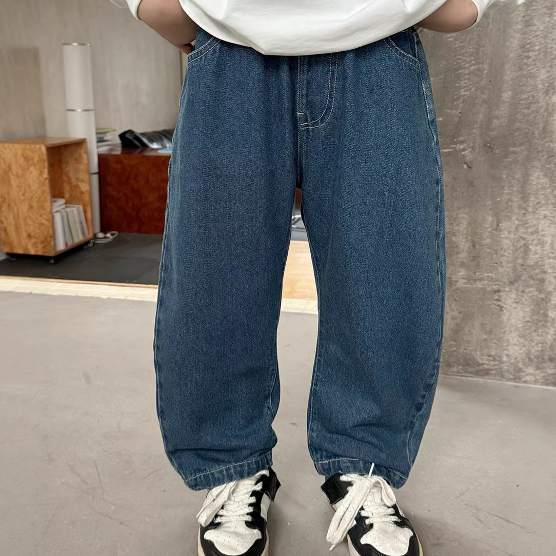 Boys' Jeans Casual Loose Pants Long Trousers  for Middle and Older Kids