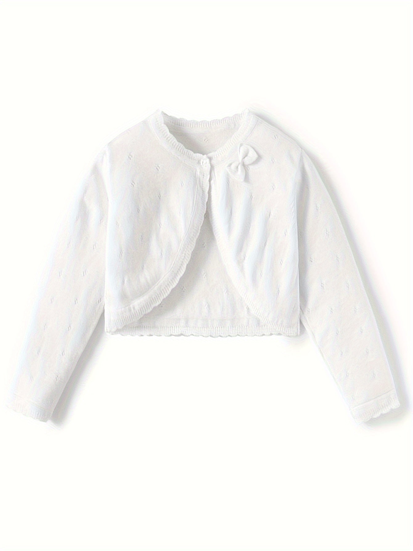 Little Girls' Knit Long Sleeve Bolero Shrug Cardigan