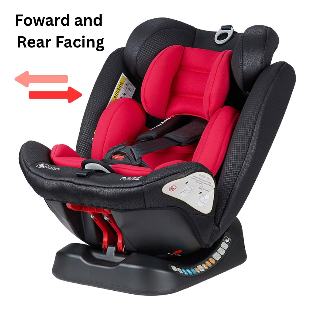 GrowSwitch iSize Convertible Car Seat for 0-12 years - RED