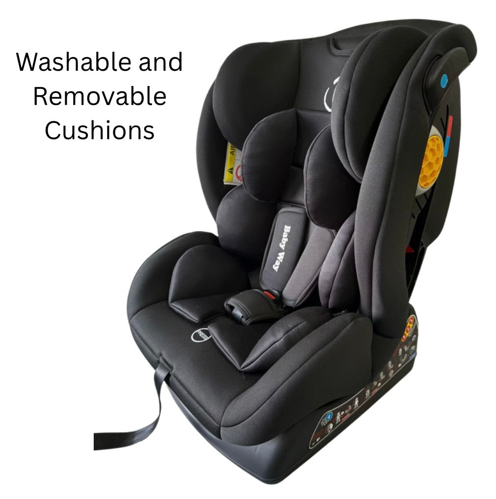 SmoothSwitch Convertible Reclining Car Seat for 0-12 years - BLACK
