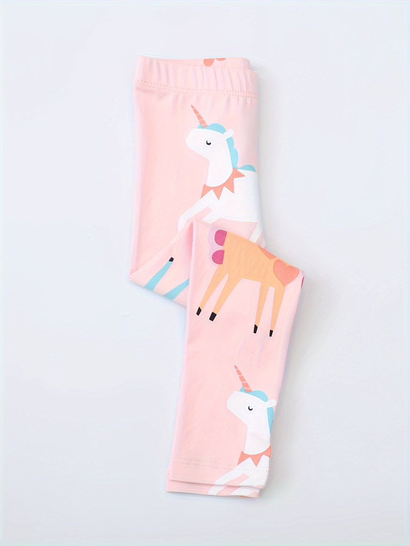 Spring and Autumn Girls' Pink Leggings