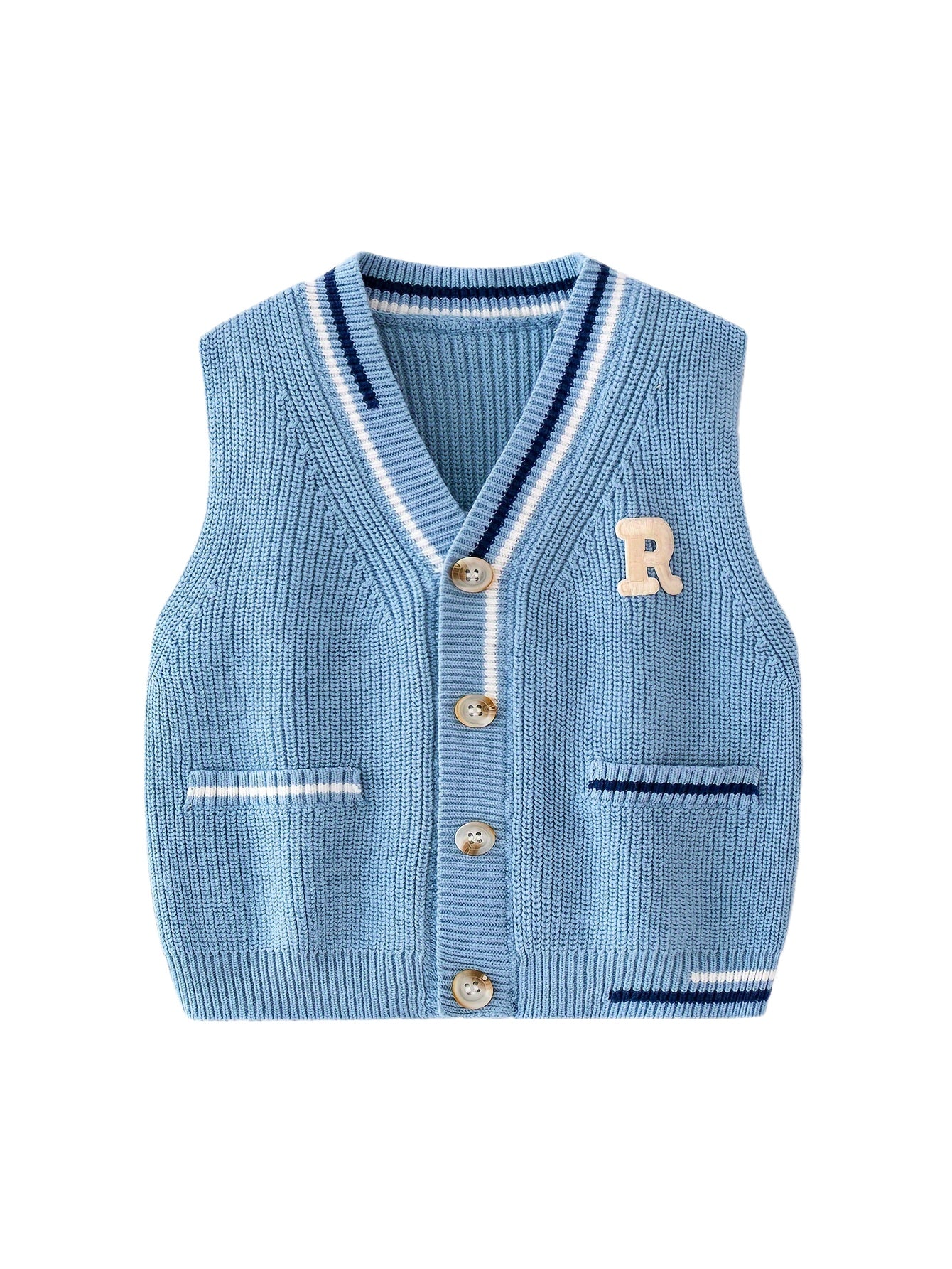 Boys Knitted Sweater Vest Cardigan
