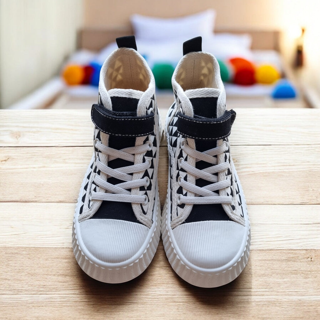 GeoGrip High-Tops – Bold, Grippy & Comfy