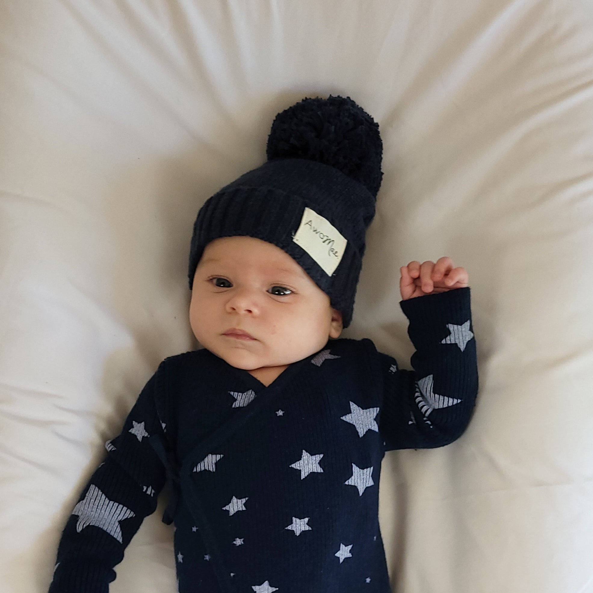 Textured cotton Beanie - Midnight