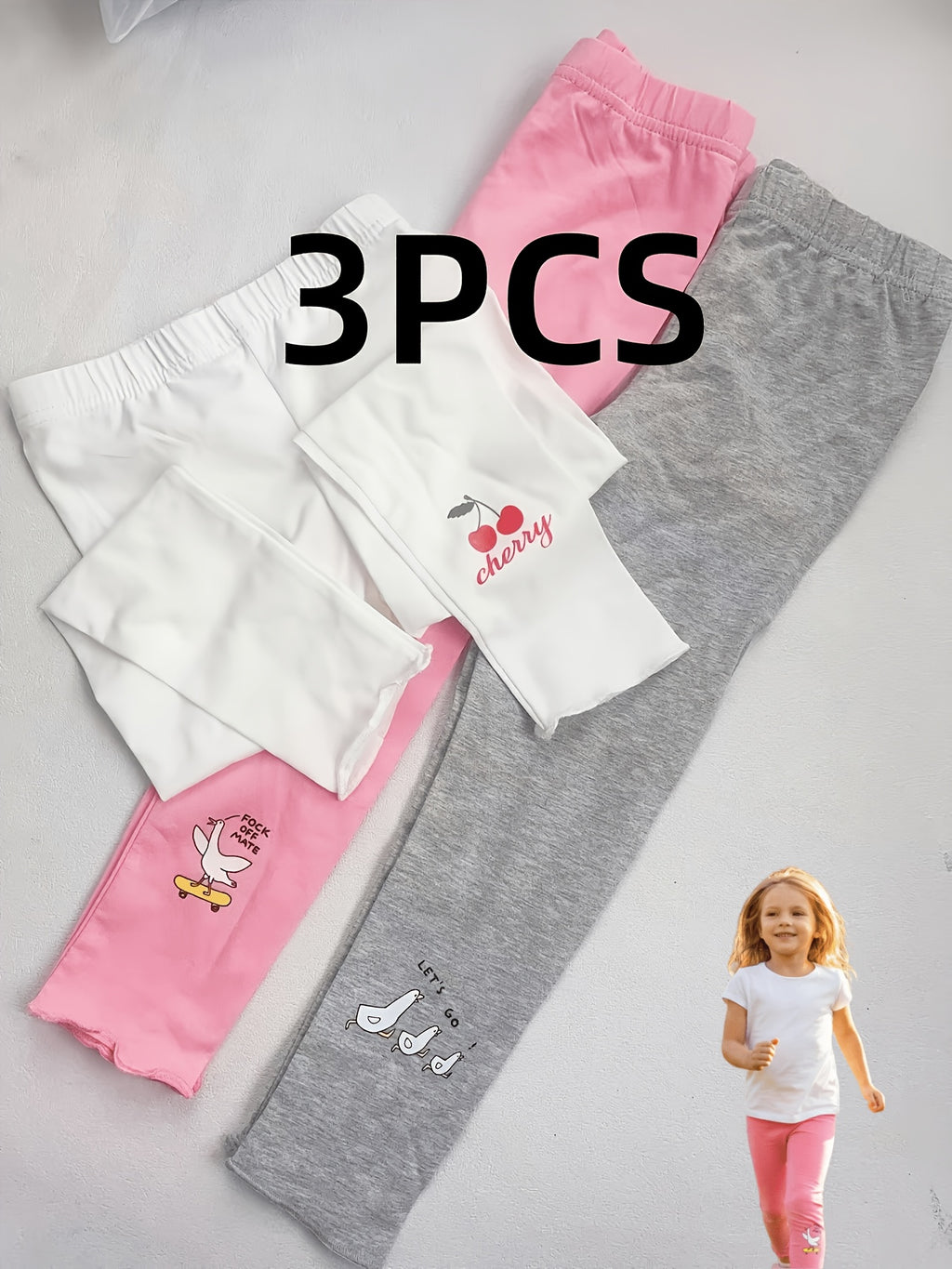 3pcs New Girls' Leggings Set