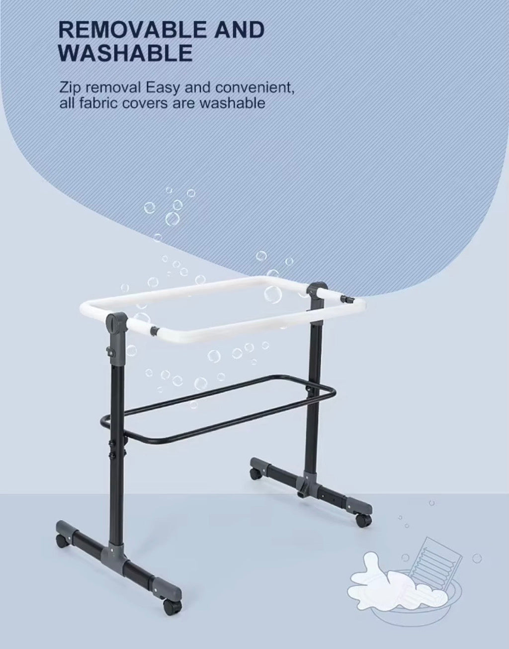 Lucca Baby Bassinet Cradle Co-Sleeper Bed with Canopy and Storage Basket