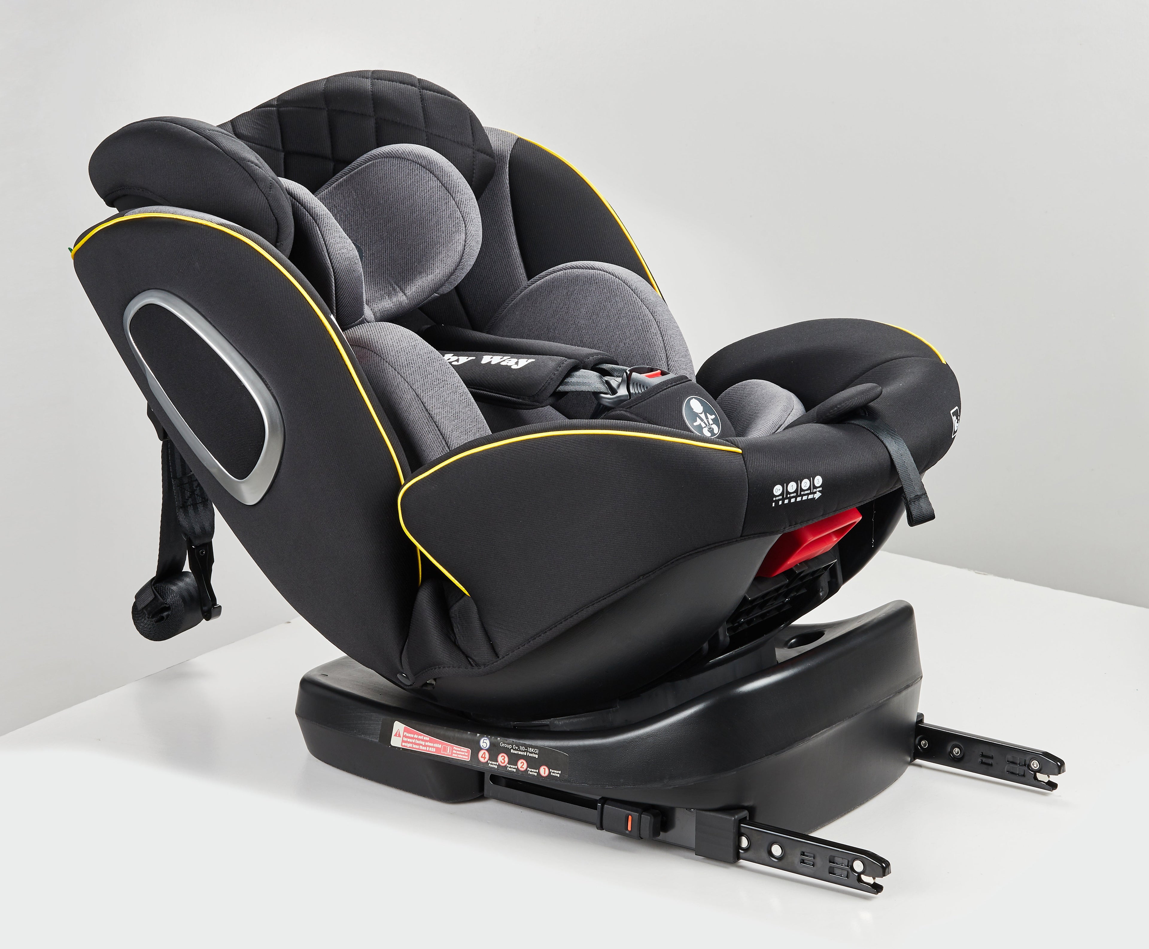 Preorder - GoldSpin GREY i-Size 360 Rotating Convertible Car Seat with ISOFIX and Top Tether