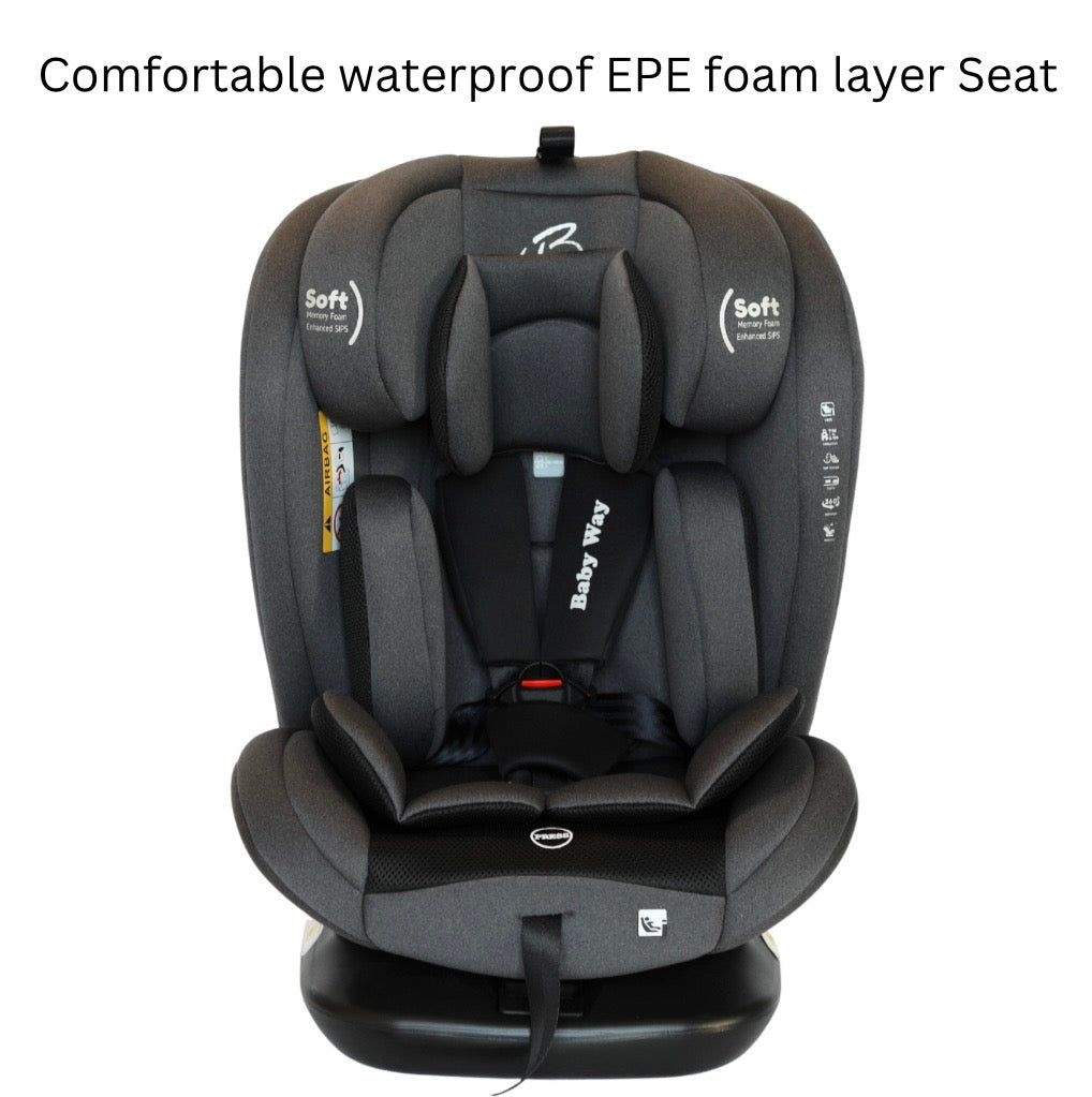 Preorder - All-Rider Charcoal 360 Rotating Convertible iSize Car Seat with ISOFIX and Top Tether