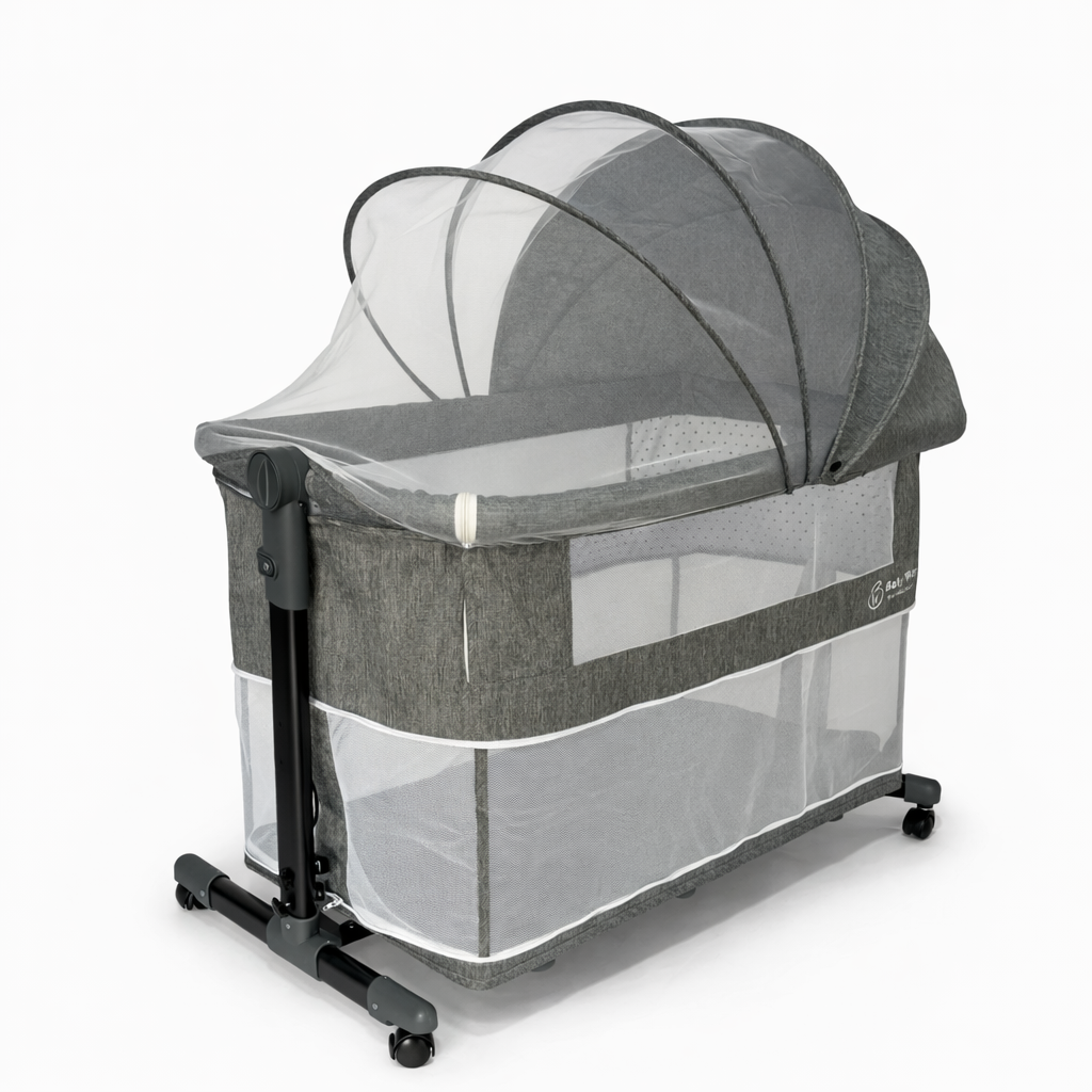 GrowNest 3in1 Cosleeper Bed Bassinet & Playpen with Rocking and Canopy