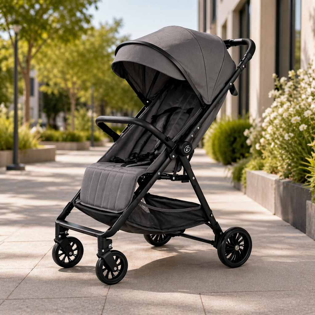 Roam Switch Lightweight Reversible Handlebar Compact Baby Stroller - CHARCOAL