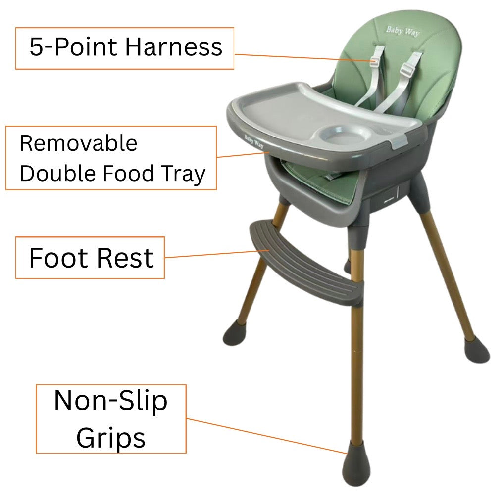 Willow 3 in 1 Multifunctional Kids High Chair - SAGE
