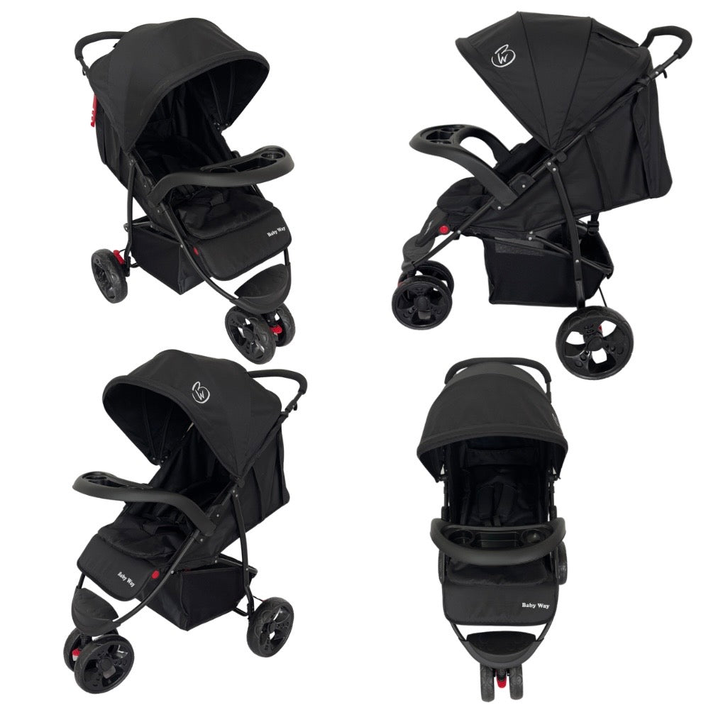 Explorer 3-Wheel Stroller + Capsule Car Seat with Base + Liner and Food Tray