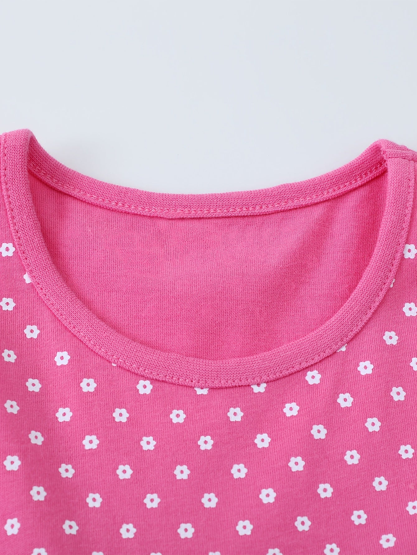 Short Sleeve Giraffe Floral Embroidery Knit Soft Casual Dress