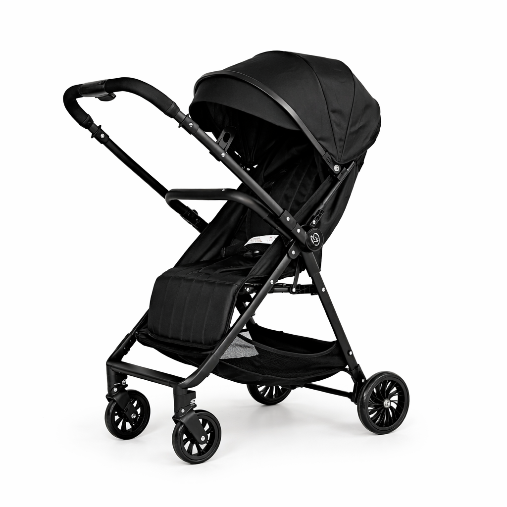 NextSteps Compact Travel Stroller & Booster Car Seat Combo BLACK