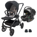 Crown Y Luxury Travel System – Reversible Stroller + Reclining i-Size Capsule Combo
