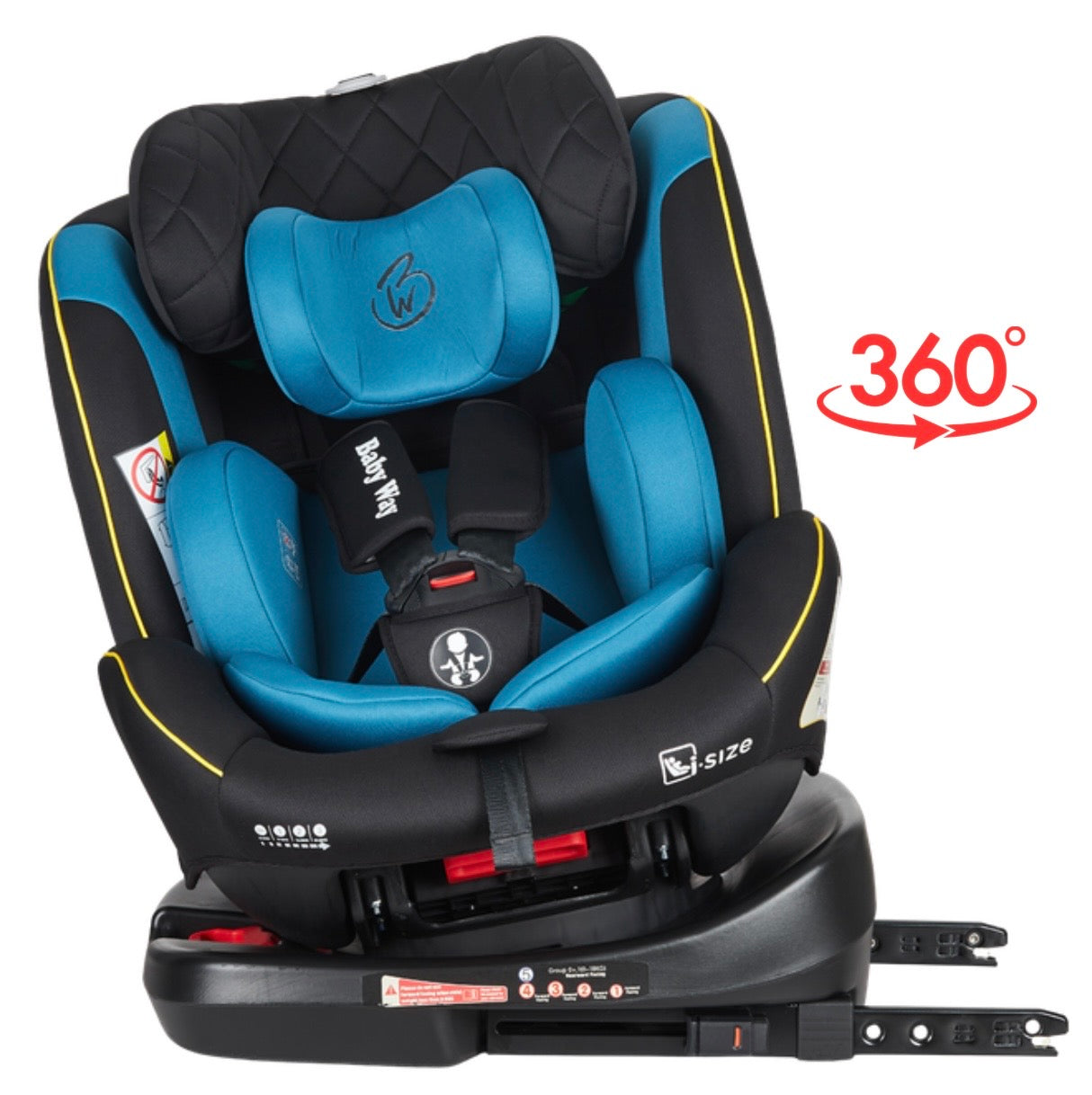 Preorder - GoldSpin BLUE i-Size 360 Rotating Convertible Car Seat with ISOFIX and TOP TETHER