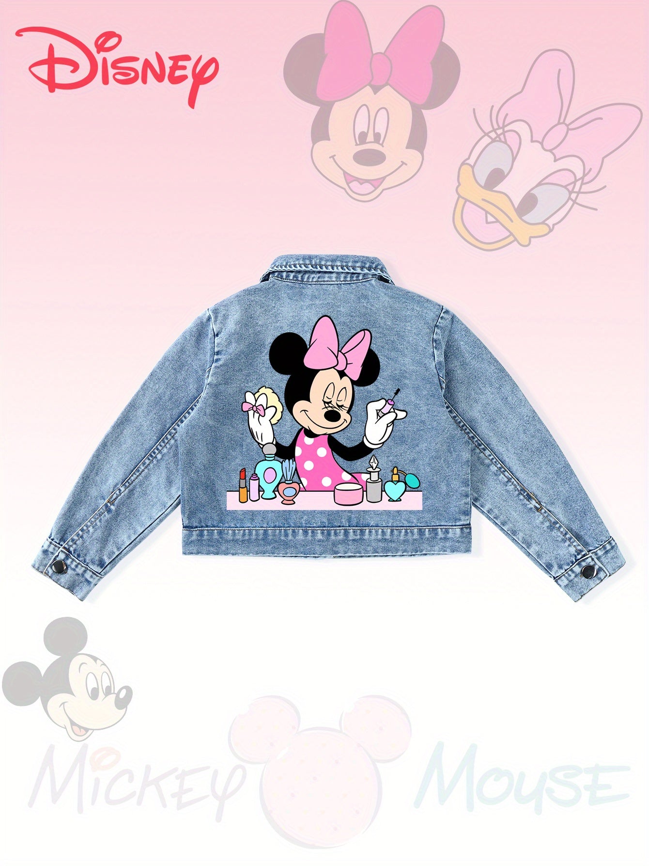 Girls Denim Jacket Mickey Mouse Clubhouse Series Minnie Mouse