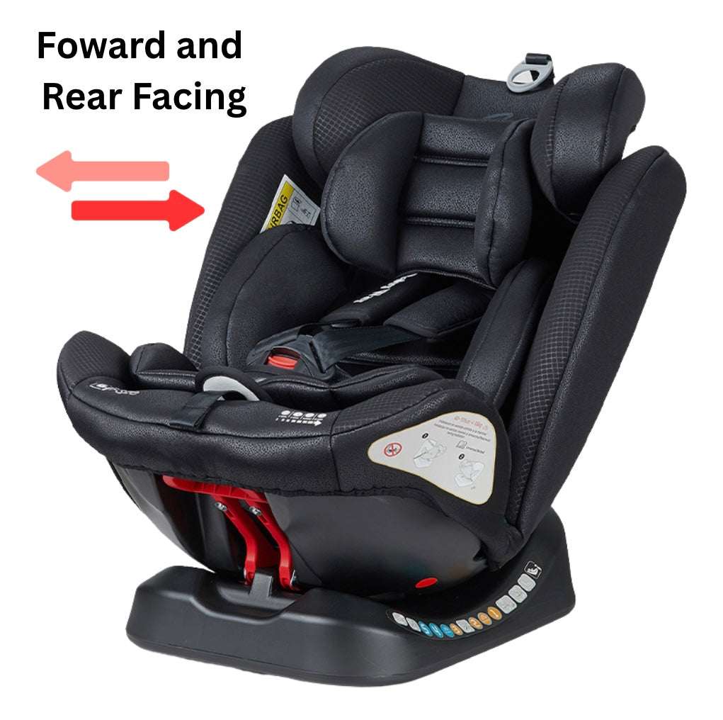 GrowSwitch iSize Convertible Car Seat for 0-12 years - BLACK