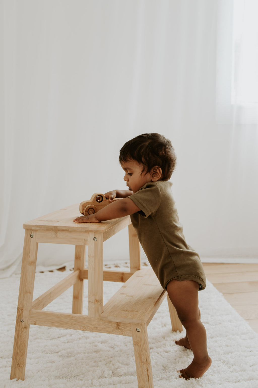 Short Sleeve Onesie - Dark Green