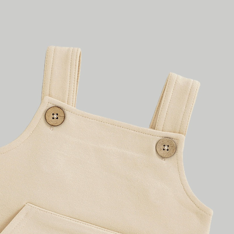 Sleeveless Overalls - Cream