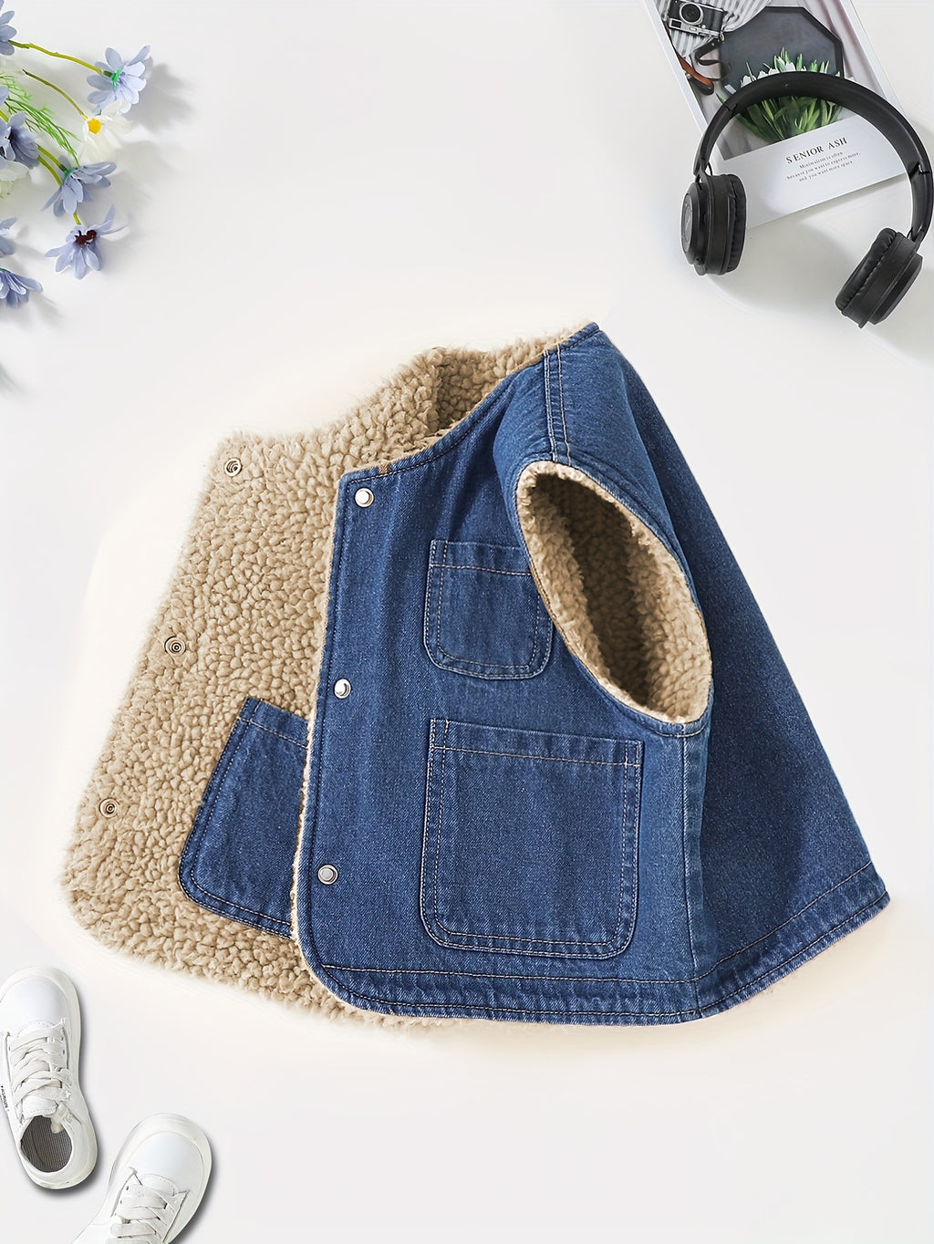 Girls And Boys Thickened Fleece Vest Vest