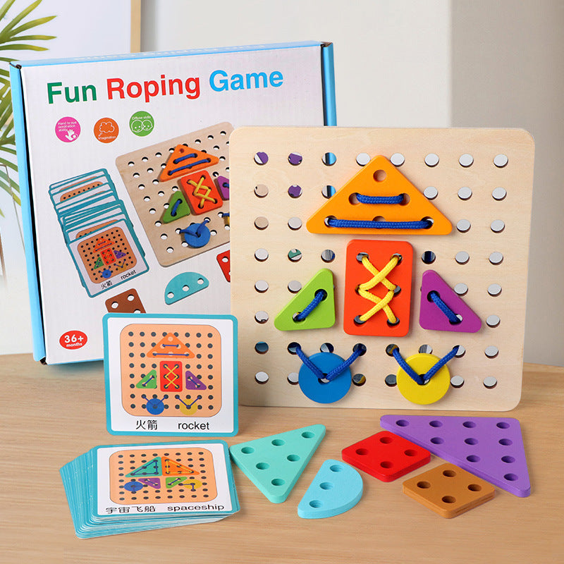 Shape Matching Rope Threading Toy