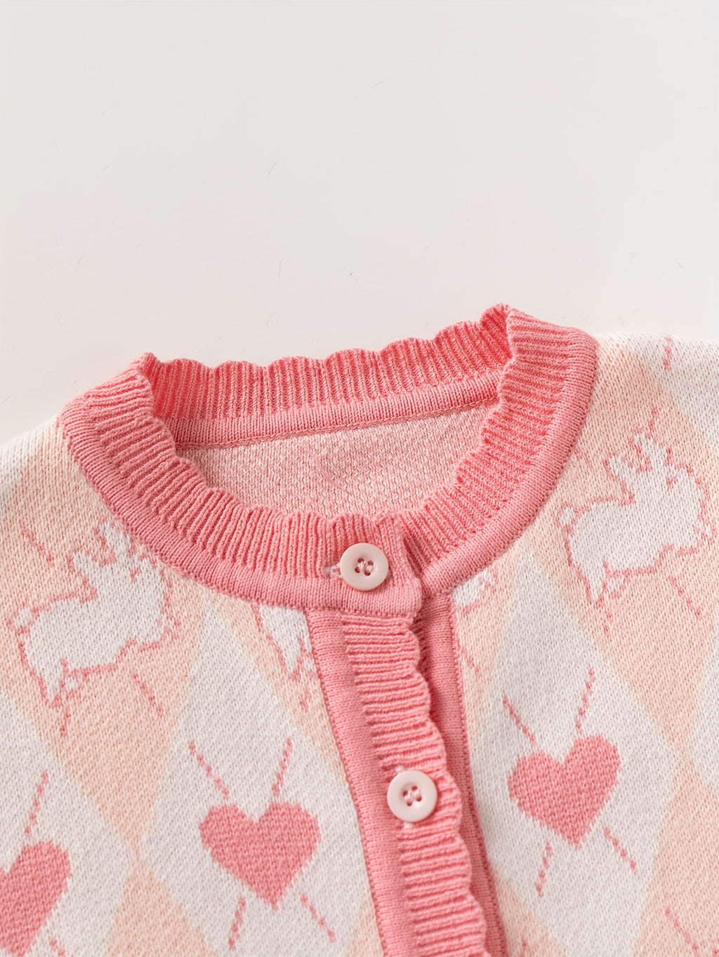 Adorable Rabbit Heart Knitted Sweater for Girls