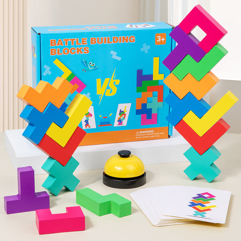 Wooden Russian Stacking Blocks Puzzle