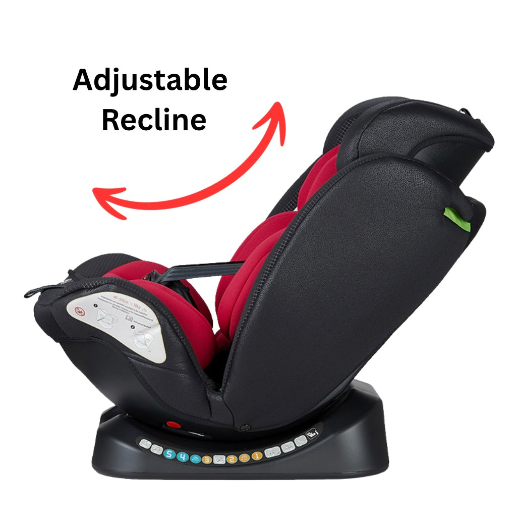 GrowSwitch iSize Convertible Car Seat for 0-12 years - RED