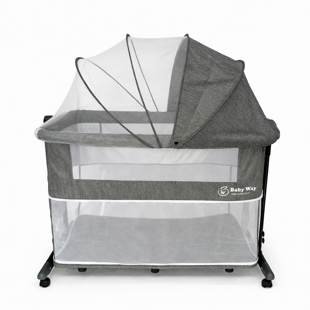 GrowNest 3in1 Cosleeper Bed Bassinet & Playpen with Rocking and Canopy