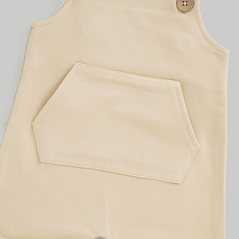 Sleeveless Overalls - Cream