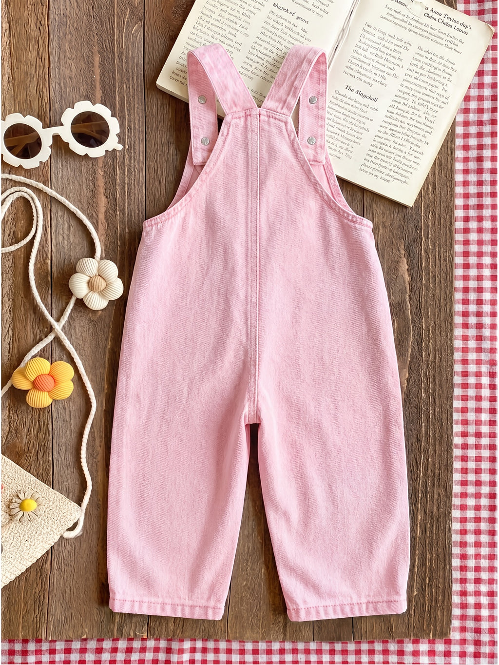 Single Pair of Denim Overalls for Girls