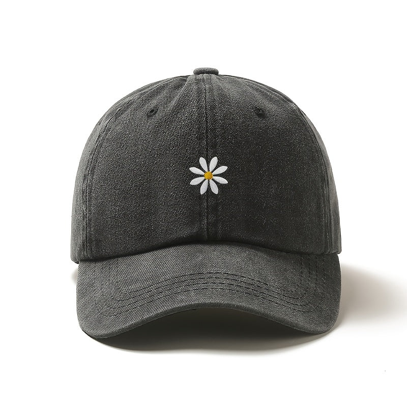 'Daisy' Embroidered Baseball Cap